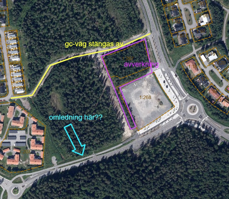 Avstängd gång och cykelväg 2 oktober 2026