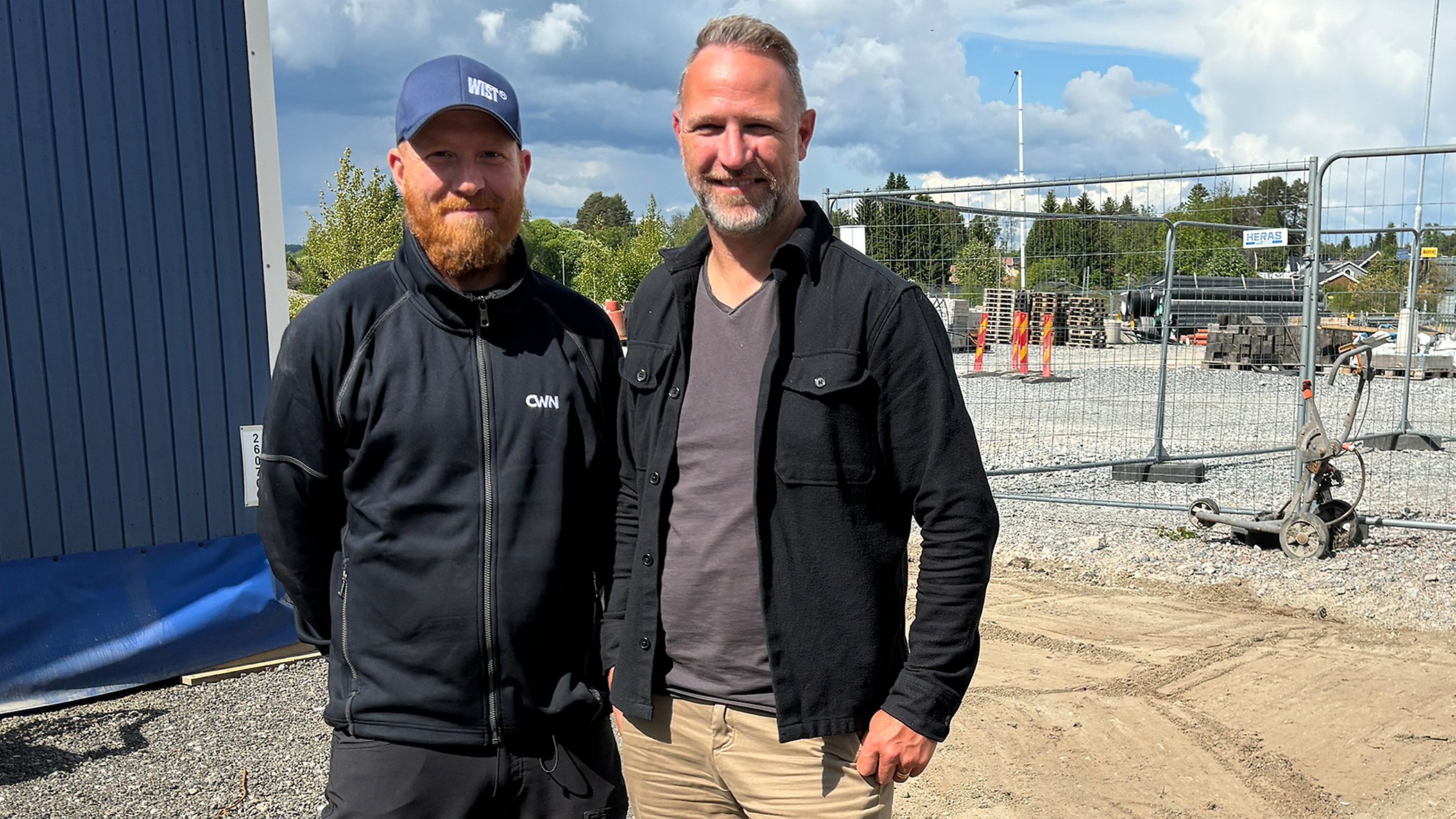 Joakim Nilsson, arbetsledare CWN och Hans-Erik Hedlund, platschef CWN